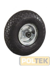 RUOTA CARRELLI PNEUMATICA DISCO FERRO d. mm 260 PERNO DEC.