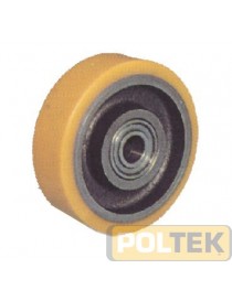 RUOTA NUCLEO GHISA E RIVESTIMENTO POLIURETANO mm 125
