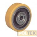 RUOTA NUCLEO GHISA E RIVESTIMENTO POLIURETANO mm 125