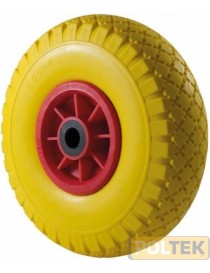 RUOTA CARRELLI PIENA GIALLA DISCO NYLON d. mm 260x8