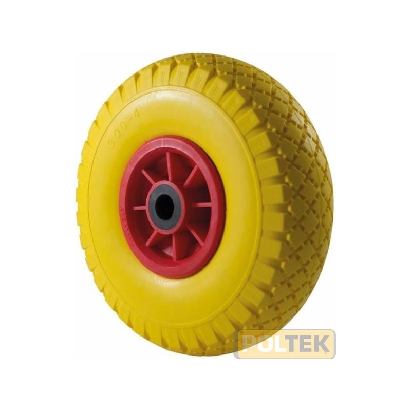 RUOTA CARRELLI PIENA GIALLA DISCO NYLON d. mm 260x8