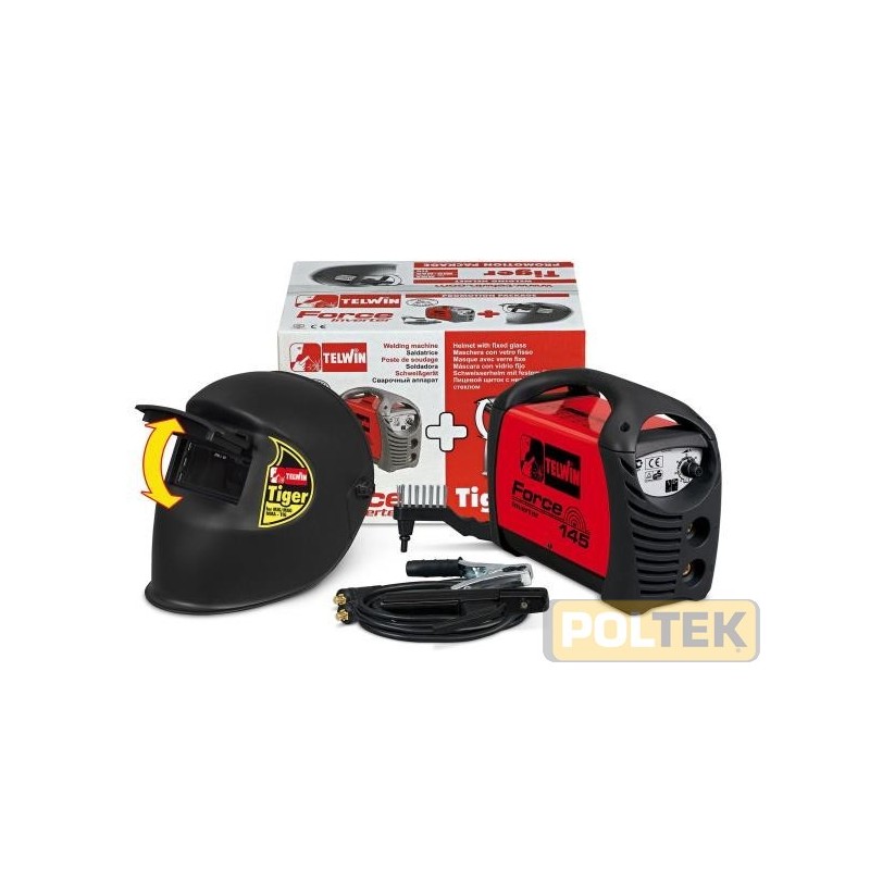 Saldatrice ad inverter, portatile, monofase, ventilata, per la saldatura ad elettrodo MMA in corrente continua DC con innesco a 