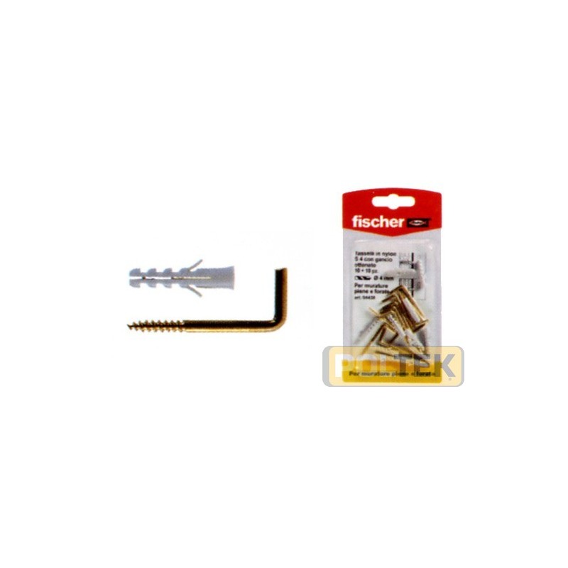 Corredato da un gancio ottonato, il tassello SX 4 è particolarmente adatto per appendere quadri.