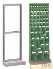 TELAIO MOBILPLASTIC CON BASE PER CRISTAL BOX h. 195