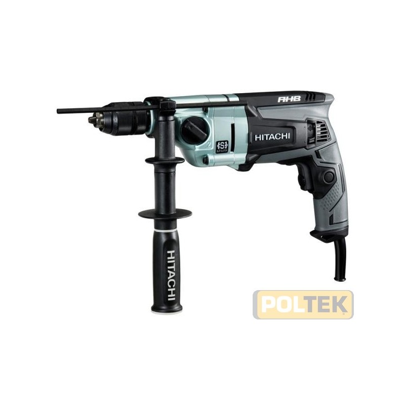 Robusto e potente trapano reversibile da 860W. Dotato di frizione di sicurezza, cambio meccanico a 2 velocità ed interruttore e