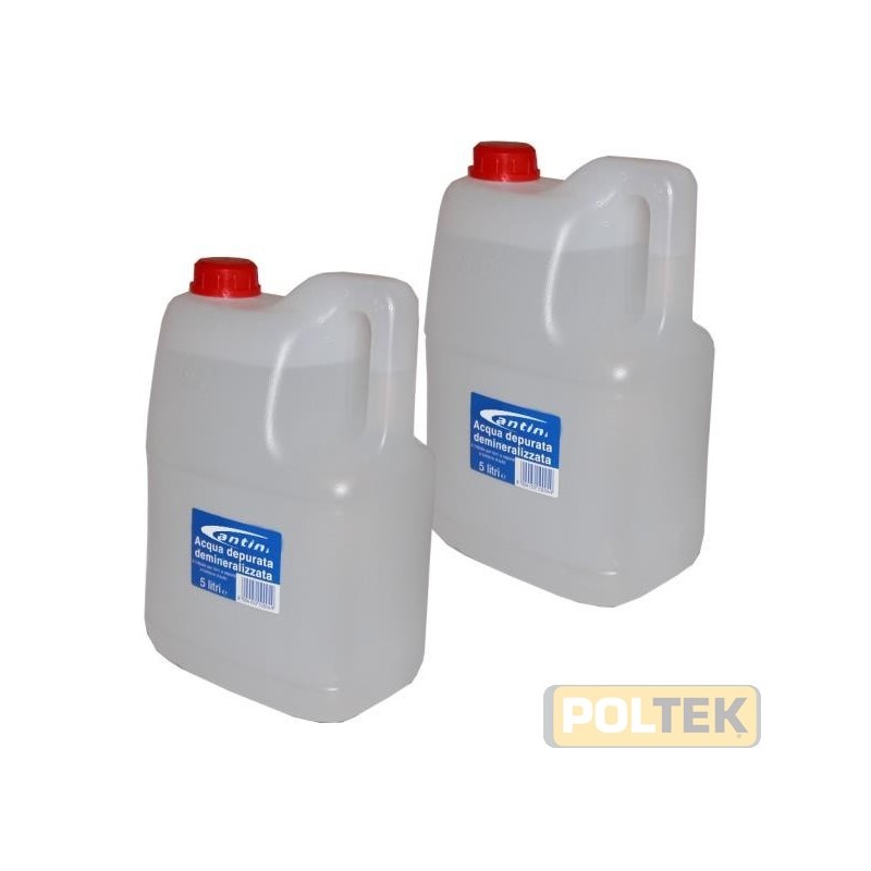 L'acqua demineralizzata, ottenuta attraverso il procedimento di osmosi inversa, è priva di sali minerali, di magnesio e calcio.