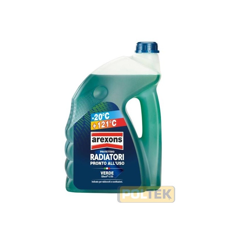 Protettivo radiatori pronto all'uso, assicura un'azione anticongelante, antiebollizione, anticorrosiva, antischiuma, anticalcare