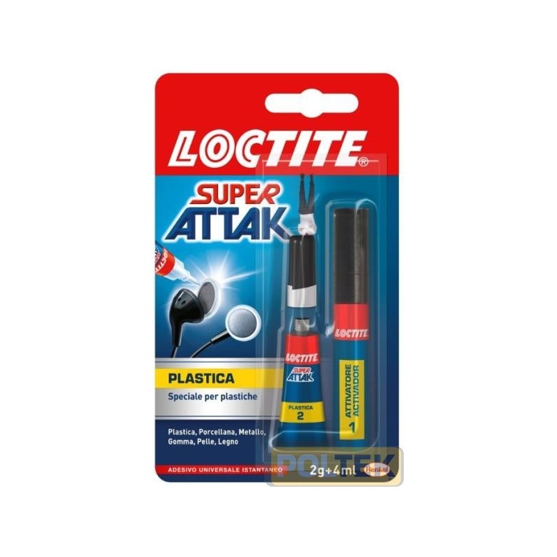 Tipo di prodotto: Adesivo istantaneo per plastica con innovativo sistema duo: basta stendere con la speciale penna attivatore e 