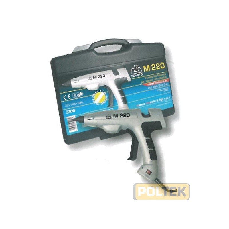ROCAMA PISTOLA TERMOCOLLANTE PROF. 220W VALIGETTA M220