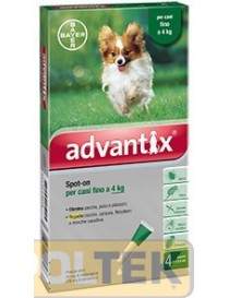 Advantix Spot on 4 pipette Cani fino 4 kg
