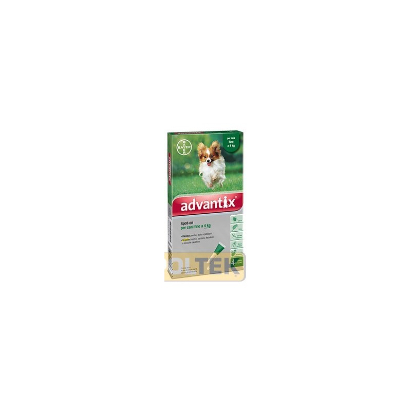 Advantix Spot on 4 pipette Cani fino 4 kg