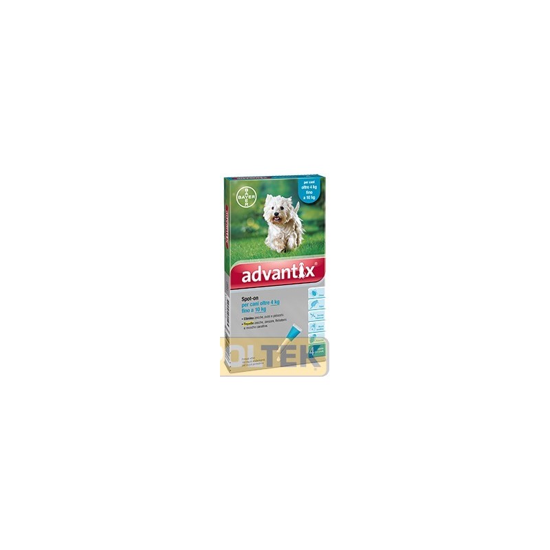 Advantix Spot on 4 pipette Cani da 4 kg a 10 kg