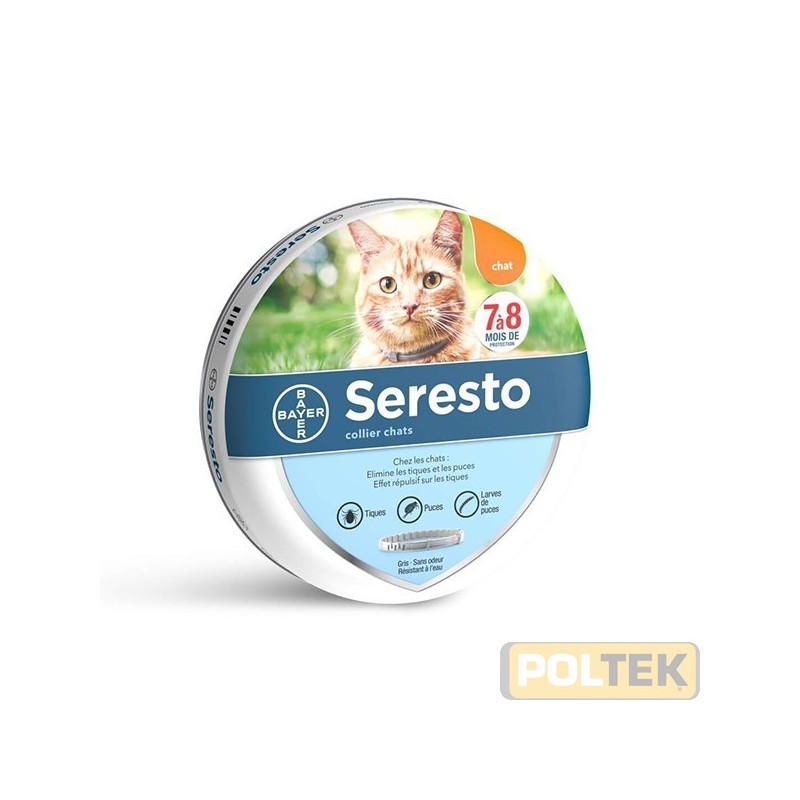 Questo collare antiprassitario Seresto è specifico per gatti per il trattamento e la prevenzione dell’infestazione da pulci (
