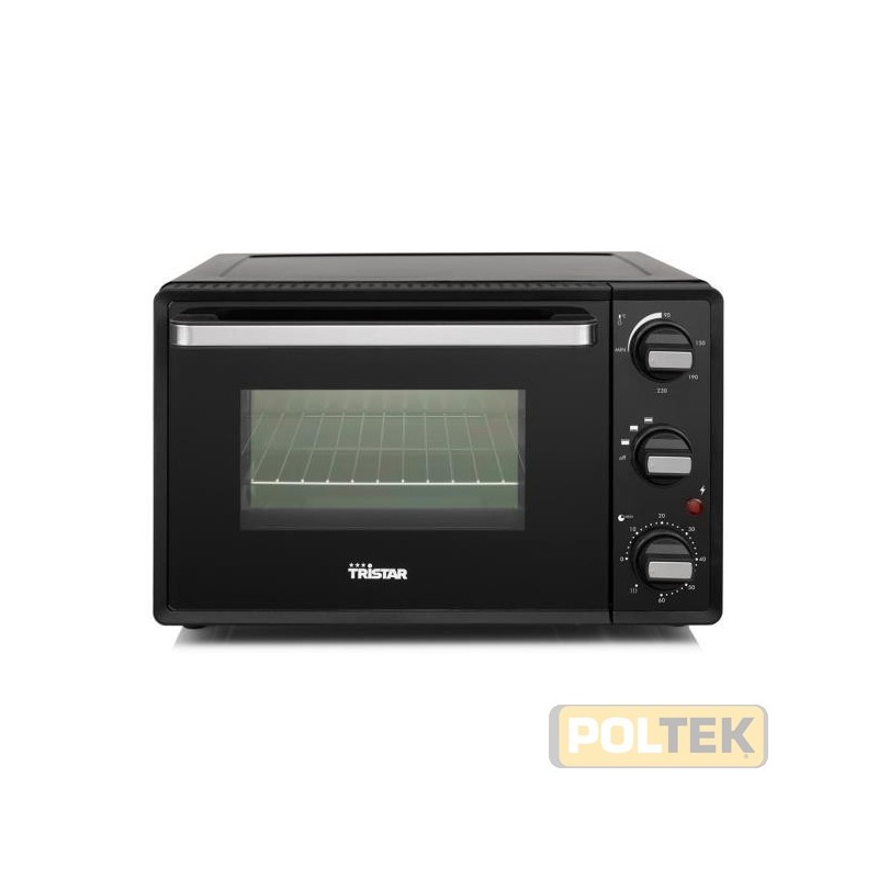 Il fornetto compatto Tristar OV-3620 con un volume di 19 litri è perfetto per piccole famiglie e dormitori. Puoi grigliare, cuo