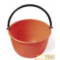 CESTO TONDO CON MANICO IN FERRO lt 15