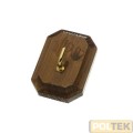 GANCIO LEGNO DECORATO 1 POSTO