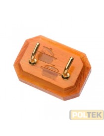 GANCIO LEGNO DECORATO 2 POSTI