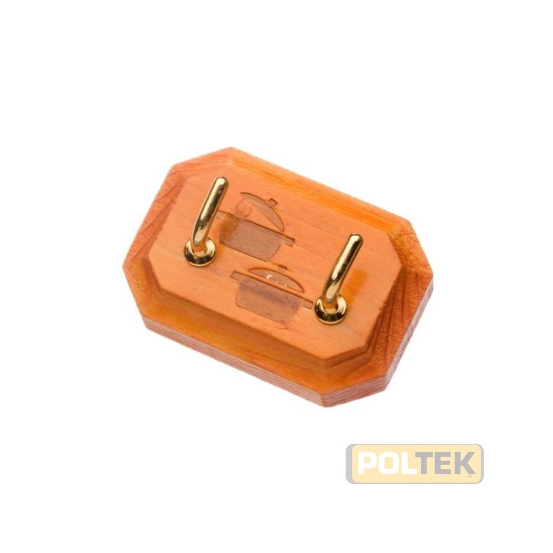 GANCIO LEGNO DECORATO 2 POSTI