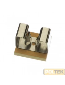 GANCIO PORTASCOPA INOX BASE LEGNO 1 POSTO