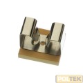 GANCIO PORTASCOPA INOX BASE LEGNO 1 POSTO