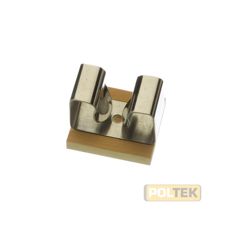 GANCIO PORTASCOPA INOX BASE LEGNO 1 POSTO