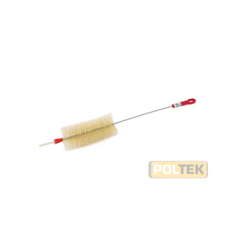 Manichetto: polipropilene con fi lo zincato. Fibra: PPN setola bionda mm 55 con ciuffo.