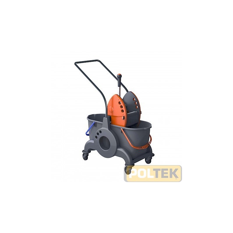 Giotto è un carrello lavaggio per pavimenti di grandi dimensioni con mop o ricambi piatti; Carrello per le pulizie professional