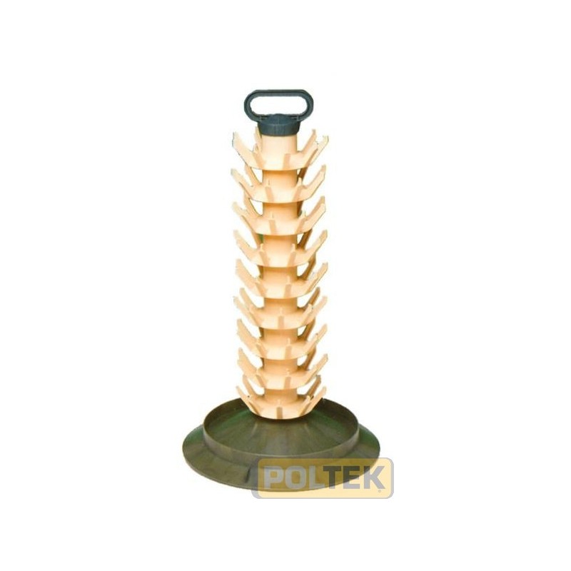 Robusto e leggero scolabottiglie da 81 posti, dotato di pratica maniglia per il trasporto