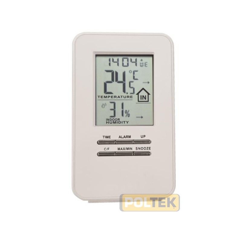 Piccola e compatta è però completissima: visualizzazione della temperatura ed umidità interna , orologio, sveglia con funzion