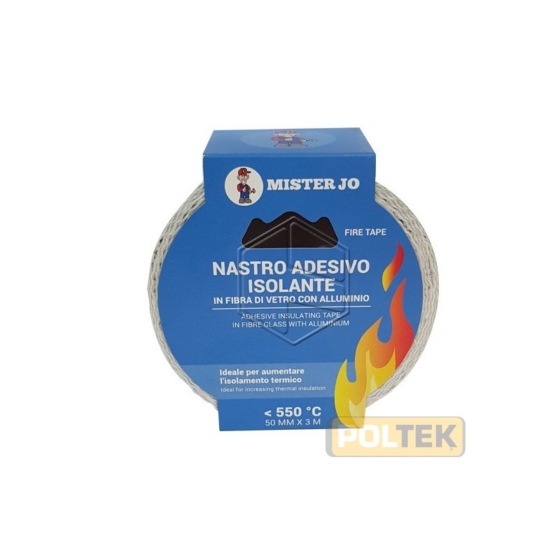 NASTRO ADESIVO IN FIBRA DI VETRO C/ALL. ISOLANTE mm 50x3 ml