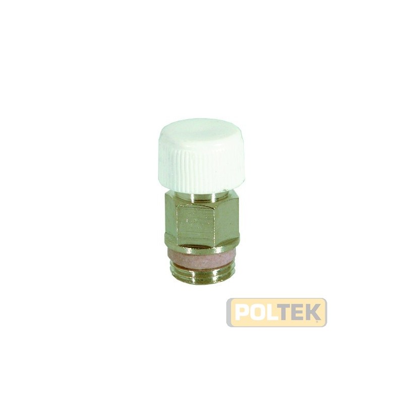 Valvolina di scarico 1/4" aria, a spillo, guarnizione in P.T.F.E.