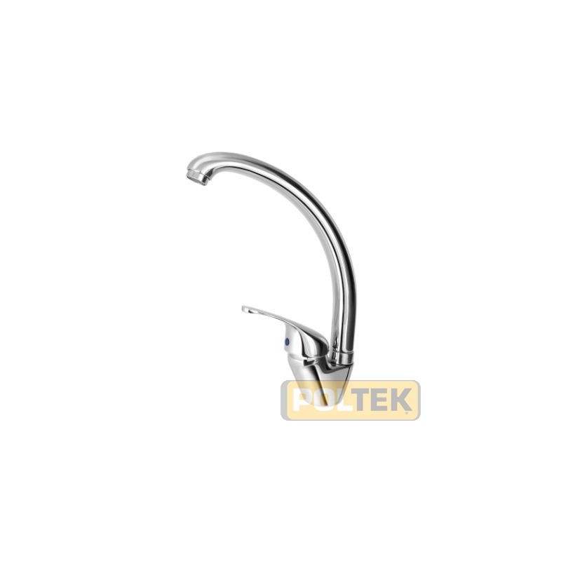 LINEA ASTRA Miscelatore lavello monocomando monoforo. Cartuccia a dischi ceramici ad alta resistenza. Canna a collo di cigno gir