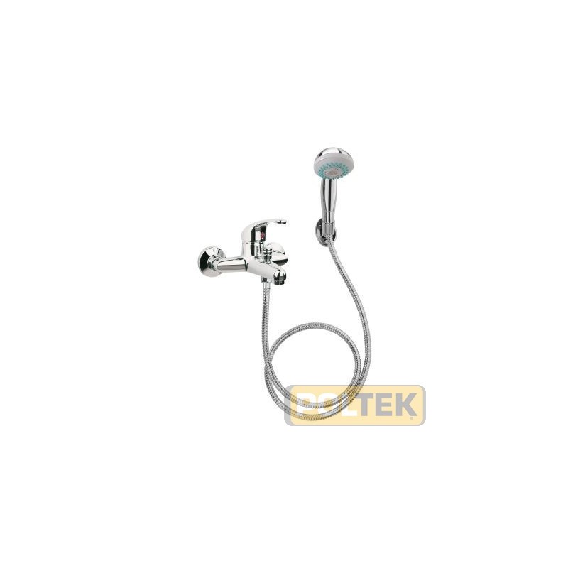 LINEA ASTRA Kit Miscelatore vasca Art. 75220 + Doccia anticalcare + Supporto murale + Flessibile doccia Art. 7FD150 (cm.150)