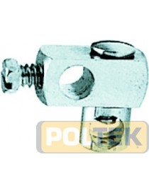 SNODINI OTTONE CROMATO PER ASTE COMANDO DOPPIO