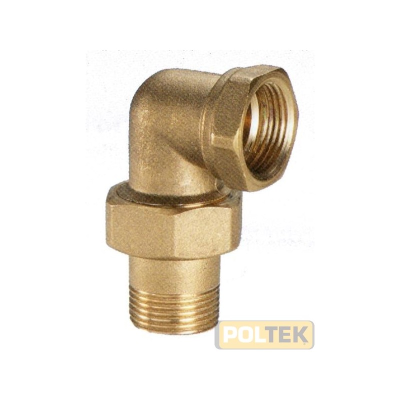 Raccordo curvo in 3 pezzi MF con O-Ring