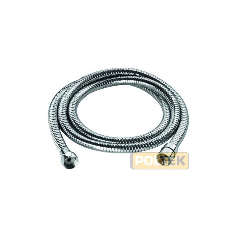 Flessibile doccia estensibile in acciaio inox Ø mm.14 con ghiera fil. 1/2" FF. Attacco conico.