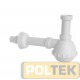 Sifone a fiasco senza piletta, tubo di uscita in plastica d.40