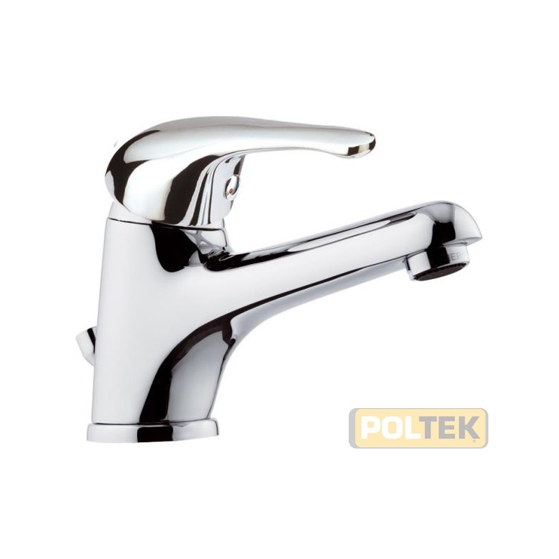 Miscelatore monocomando per lavabo con bocca lunga, dotato di cartuccia a dischi ceramici d. mm 40.