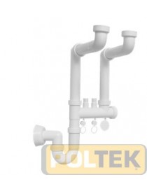 SIFONE AMICO 2 VIE C/ATTAC. LAVATRICE S/PILETTA 1"1/2 x d.40