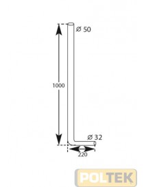 TUBO PER CASSETTA ESTERNA WC d. 50x32 mm 1000x220