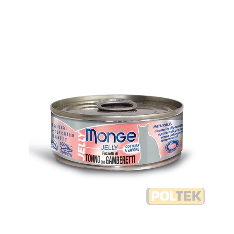 Alimento complementare per gatti adulti con con delizioso tonno del pacifico e squisiti gamberetti prodotto in Thailandia, con l