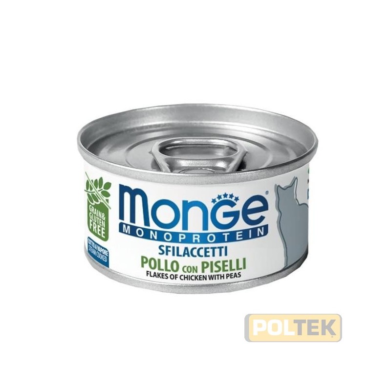 Deliziosi sfilaccetti con pollo e piselli prodotti utilizzando ingredienti freschi e di altissima qualita`. Gli sfilaccetti sono