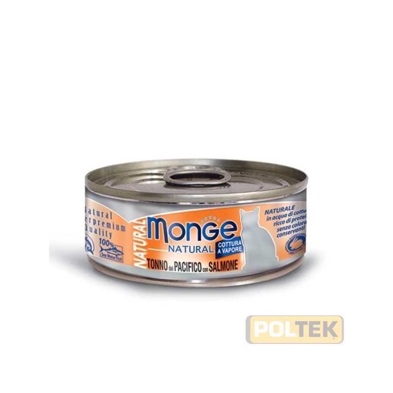 Alimento complementare per gatti, con delizioso tonno con salmone, prodotto in Thailandia, con le tipiche caratteristiche del pr