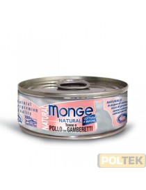 MONGE CAT SUPERPREMIUM NATURAL gr.80 tonno/pollo/gamberetti