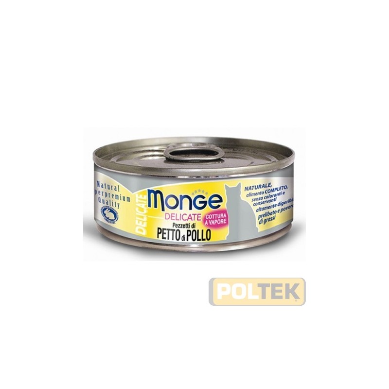 MONGE CAT SUPERPREMIUM DELICATE gr.80 petto di pollo