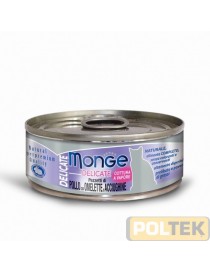 MONGE CAT SUPERPREMIUM DELICATE gr.80 pollo/omelet/acciughe