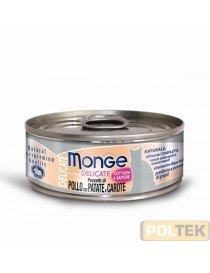 MONGE CAT SUPERPREMIUM DELICATE gr.80 pollo/patate/carote