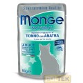 MONGE CAT BUSTA NATURAL tonno/anatra gr.80
