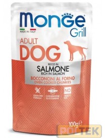 MONGE DOG GRILL BUSTE salmone gr.100