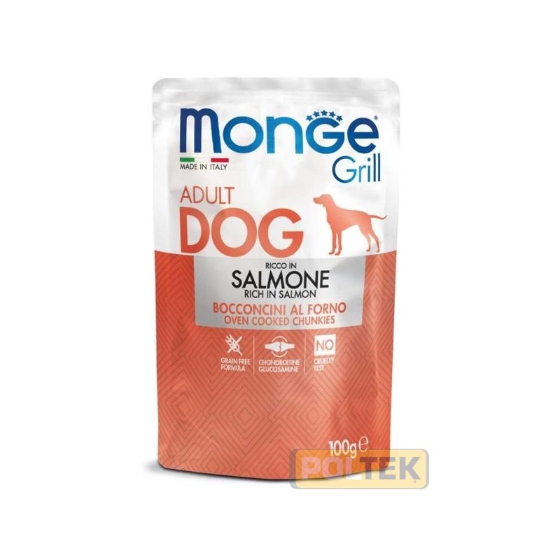 MONGE DOG GRILL BUSTE salmone gr.100